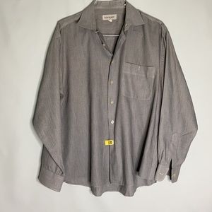 Yves Saint Laurent  YSL Gray Men Button Down Shirt Size Large 16.5 34-35